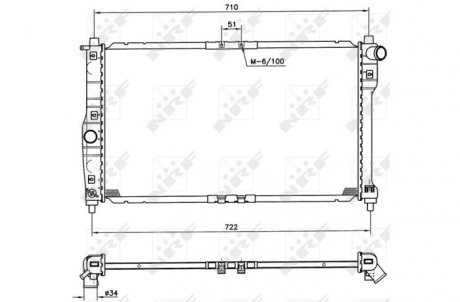 Радіатор охолодження Daewoo Nubira 1.6/2.0 97- NRF 53263