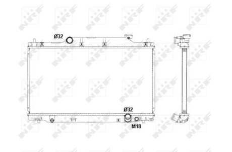 Радиатор охлаждения двигателя NRF 53439