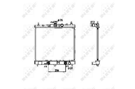 Радиатор охлаждения двигателя NRF 53477