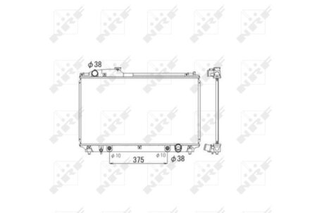 Радиатор охлаждения двигателя NRF 53584