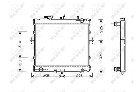 Радиатор охлаждения двигателя NRF 53831