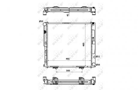 Радіатор охолодження MB E-class (W124) 2.0/2.2 92-95 (M111) NRF 53876