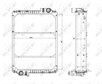 Радиатор охлаждения двигателя NRF 54074