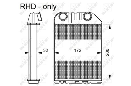 Радиатор отопителя салона NRF 54286