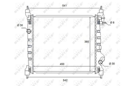 Радиатор охлаждения двигателя NRF 58454