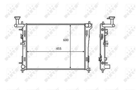 Радиатор охлаждения двигателя NRF 58462