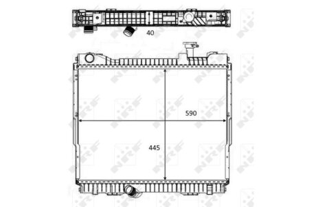 Радиатор охлаждения двигателя NRF 58484