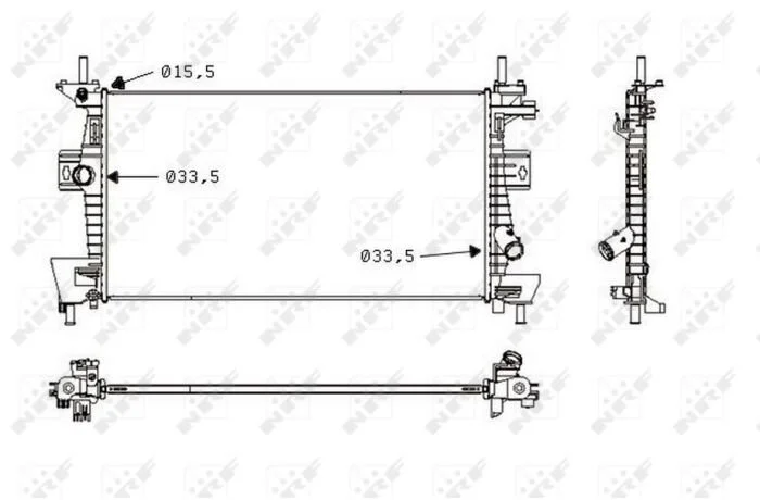 Радіатор охолодження Ford Focus 1.6 10- NRF 58487 (фото 1)