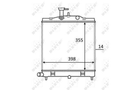 Радиатор охлаждения двигателя NRF 58528