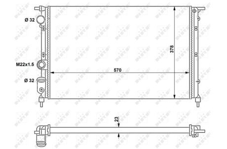 Радиатор охлаждения двигателя NRF 58852