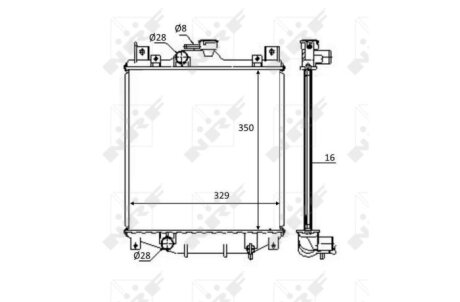 Радиатор охлаждения двигателя NRF 59083