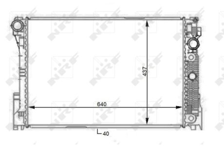Радиатор охлаждения двигателя NRF 59108