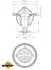 Термостат Nissan Sunny/Mitsubishi Pajero/Lancer 1.6-3.2 92- (76°) NRF 725107 (фото 2)