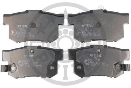 Тормозные колодки дисковые передние, комплект Optimal BP-09654