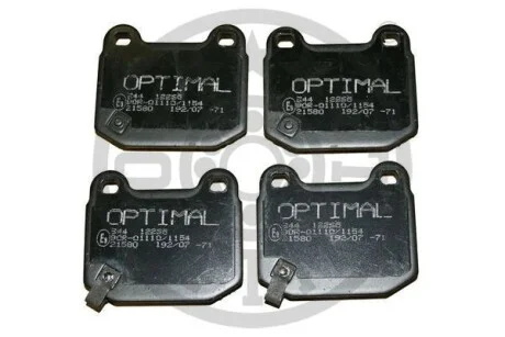 Тормозные колодки дисковые задние, комплект Optimal BP-12265