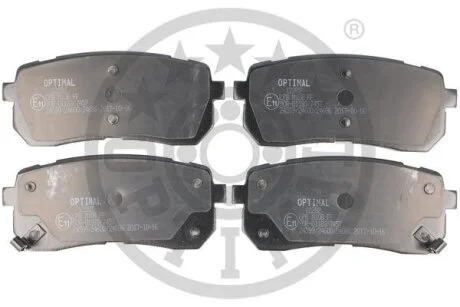 Тормозные колодки дисковые задние, комплект Optimal BP-12282