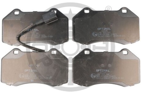 Тормозные колодки дисковые передние, комплект Optimal BP-12335