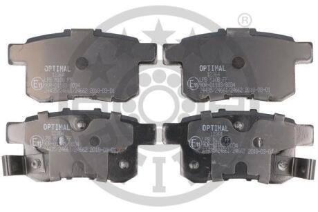 Тормозные колодки дисковые задние, комплект Optimal BP-12364