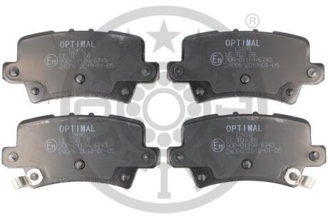 Тормозные колодки дисковые задние, комплект Optimal BP-12490