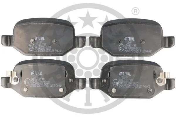 Тормозные колодки дисковые задние, комплект Optimal BP-12640 (фото 1)