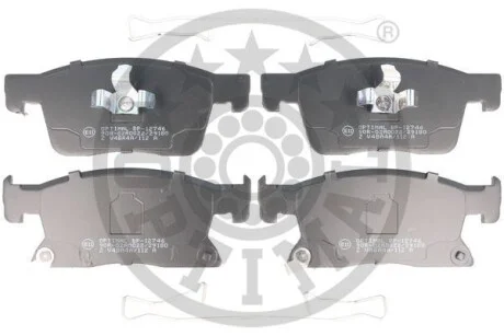 Тормозные колодки дисковые передние, комплект Optimal BP-12746