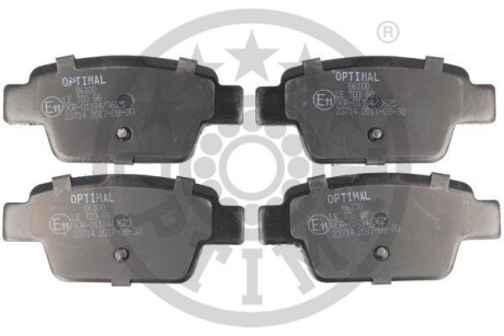 Тормозные колодки дисковые задние, комплект Optimal BP-86100