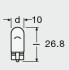Лампа накаливания W5W 12V 5W OSRAM 2825HCBI (фото 3)