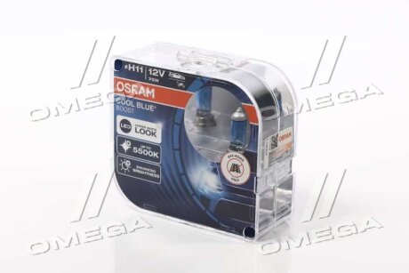 Лампа галогенная Cool Blue Boost 12В H11 75Вт OSRAM 62211CBB-HCB