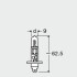 Лампа галогенная Silverstar +60% 12В H1 55Вт +60% OSRAM 64150SV2-HCB (фото 3)