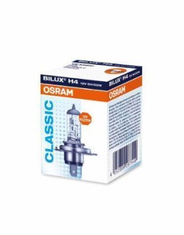 Лампа галогенная 12В H4 60/55Вт OSRAM 64193 CLC