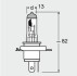 Лампа галогенная Silverstar +60% 12В H4 60/55Вт +60% OSRAM 64193SV2 (фото 3)