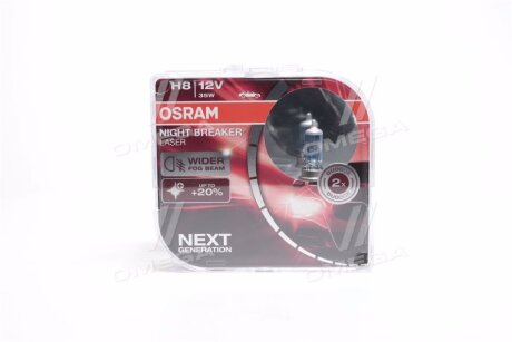 Лампа галогенная Night Breaker Laser +150% 12В H8 35Вт +150% OSRAM 64212NL-HCB