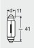 Лампа накаливания C10W 24V 10W OSRAM 6429 (фото 2)