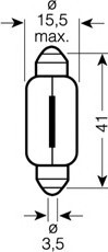 Лампа накаливания C21W 12V 21W OSRAM 6476