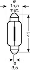 Лампа накаливания C21W 12V 21W OSRAM 6476