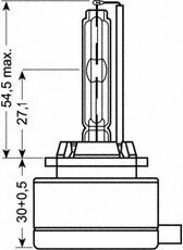 Лампа ксеноновая D1R 85V 35W OSRAM 66154