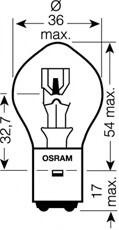 Лампа галогенная 12В S2 35/35Вт OSRAM 7327