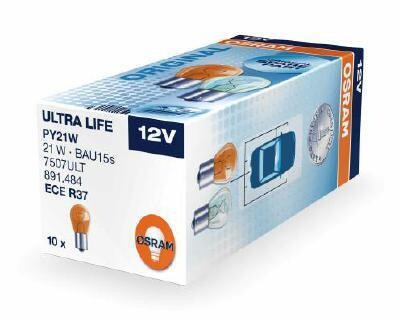 Лампа накаливания желтая PY21W 12V 21W OSRAM 7507ULT