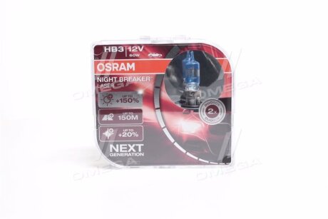 Лампа галогенная Night Breaker Laser +150% 12В HB3 60Вт +150% OSRAM 9005NL-HCB