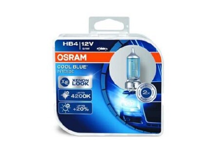 Лампа галогенная Cool Blue Intense +20% 12В HB4 51Вт +20% OSRAM 9006CBI-HCB
