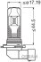 Комплект ламп (2шт.) LED H10 12V 14W 6000K (White) OSRAM 9745 CW (фото 2)