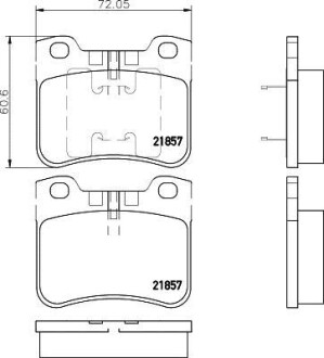 Тормозные колодки дисковые, комплект PAGID T1138