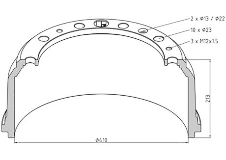 Тормозной барабан PE AUTOMOTIVE 036.404-00A