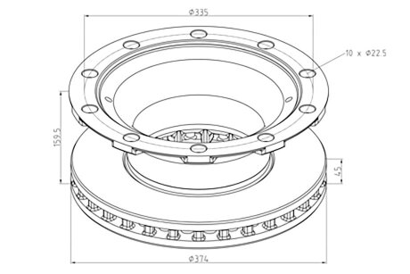 Диск тормозной PE AUTOMOTIVE 046.380-00A