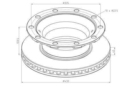 Диск тормозной PE AUTOMOTIVE 046.384-00A