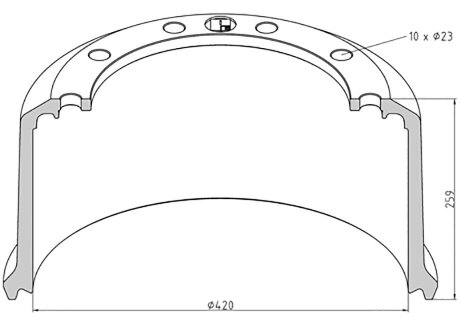 Тормозной барабан PE AUTOMOTIVE 046.425-00A