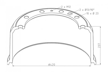 Тормозной барабан PE AUTOMOTIVE 046.687-00A