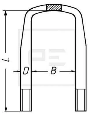 Стремянка ресори 220*81*М22 PE AUTOMOTIVE 105.170-00A (фото 1)