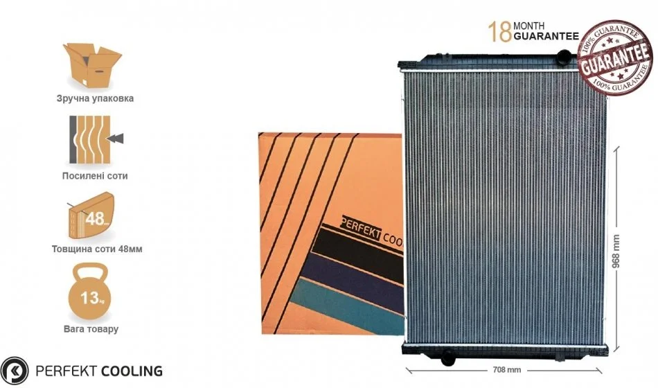 5010315842 Радиатор без рамы RVI Premium DCI Perfekt-cooling 121-RV5842-01 (фото 1)