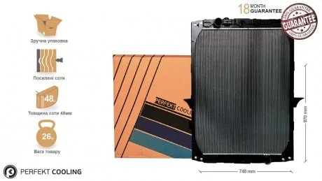 Радіатор з рамою [perfekt cooling] DAF F95 1858768 Perfekt-cooling 221-DF8560-00